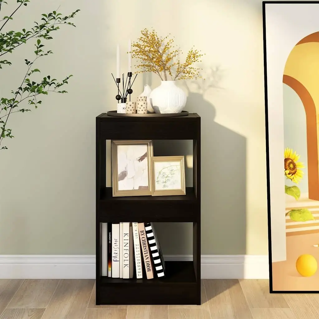 Book Cabinet Room Divider Storage Shelf Black 40x30x72cm Bookcase Organiser