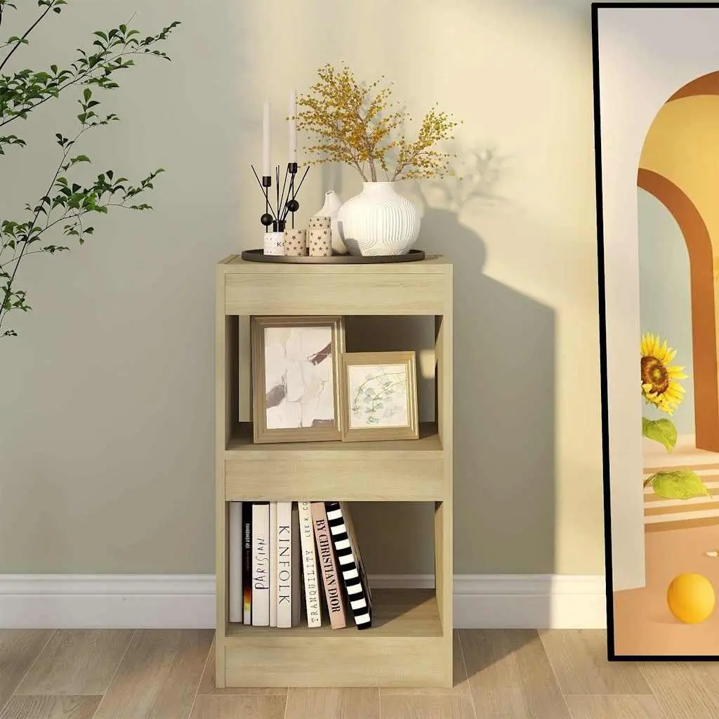 Storage Shelving Unit Room Divider Book Cabinet Brown 40x30x72cm Sonoma Oak