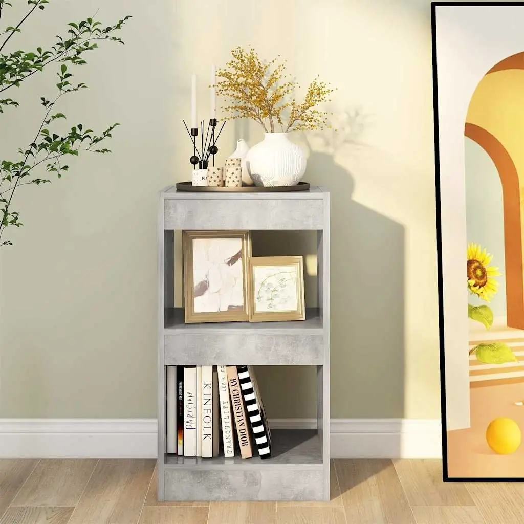Grey Shelving Unit Bookcase Room Divider Storage for Living Space 40x30x72cm