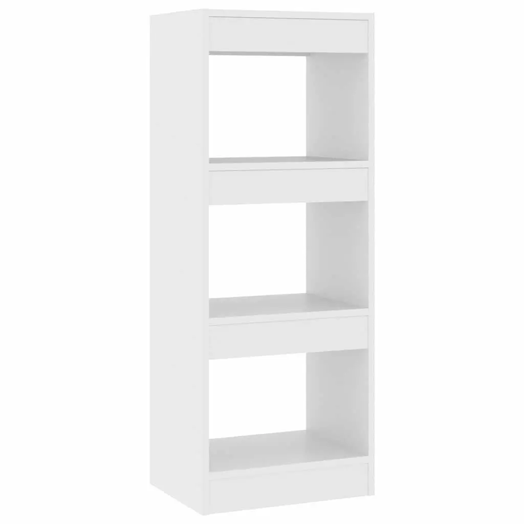 White Engineered Wood Book Cabinet