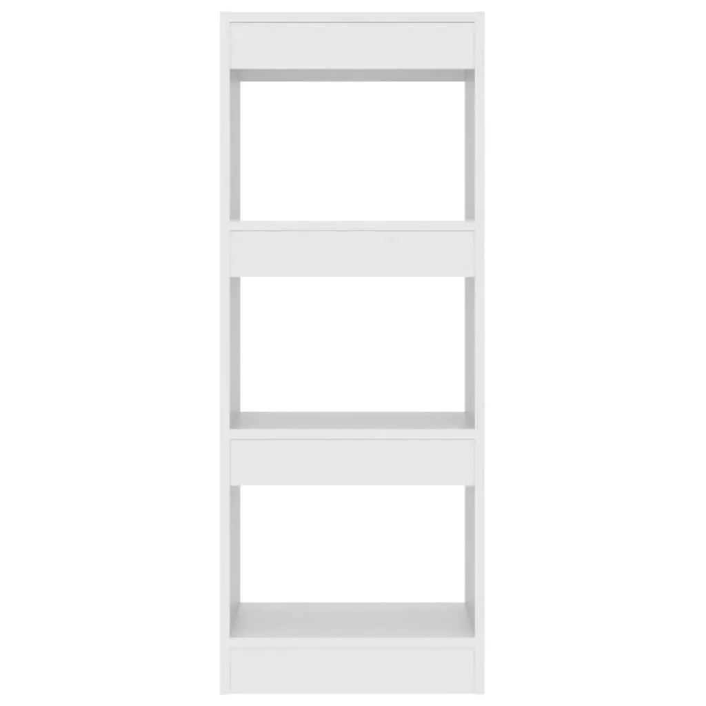 White Engineered Wood Book Cabinet