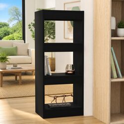 Black Book Cabinet Room Divider Bookshelf Storage Shelving Unit 40x30x103cm