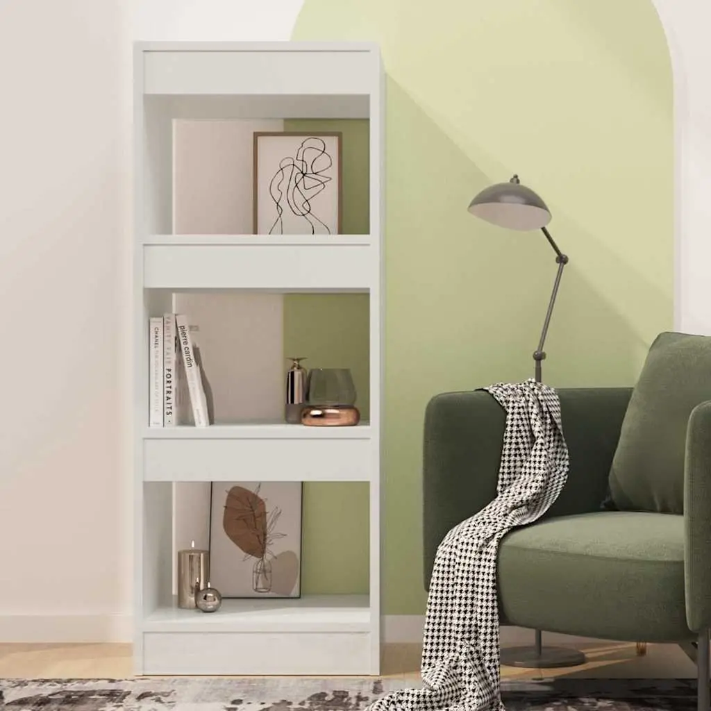 Book Cabinet Room Divider White High Gloss Shelving Unit Storage Bookcase Stand