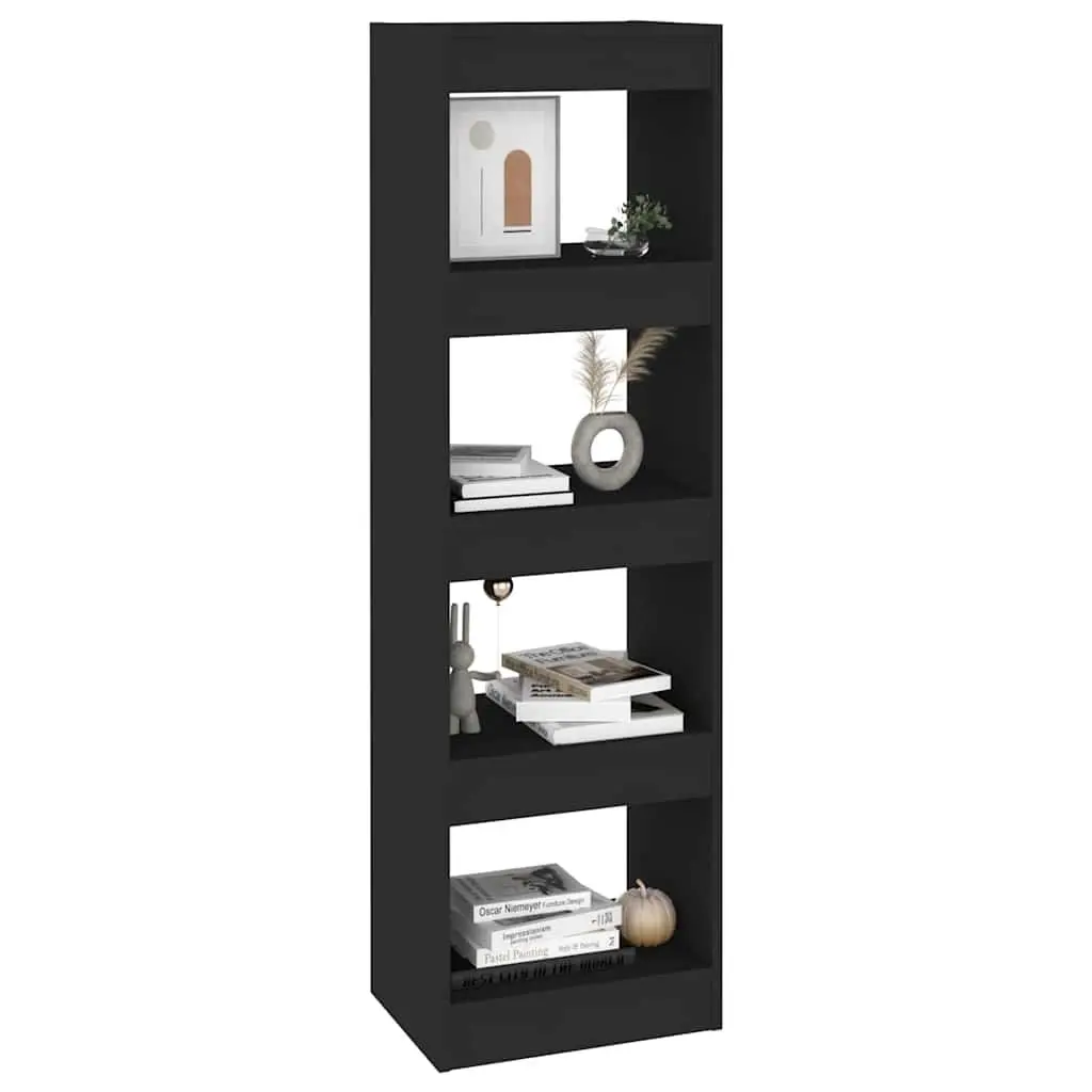Book Cabinet Room Divider Black Storage Shelving Unit Bookcase Standing Shelf