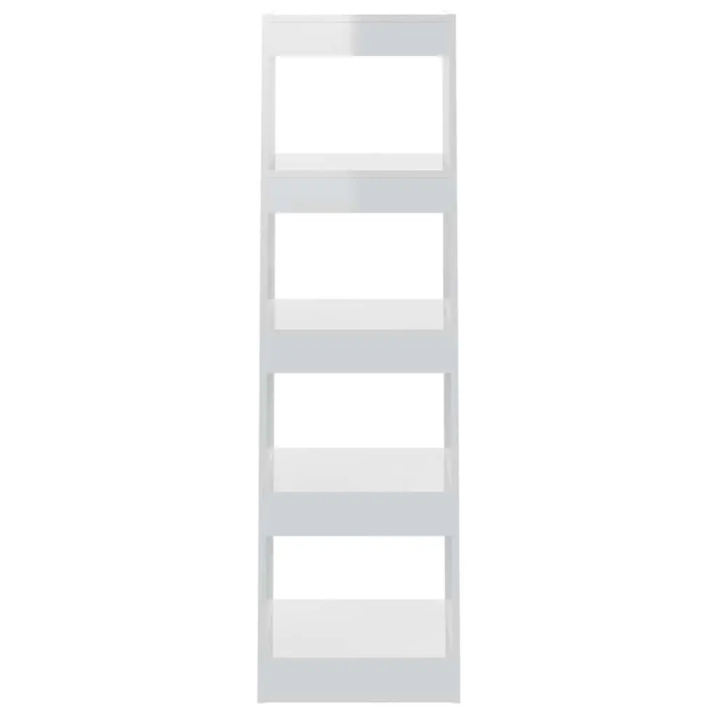 Book Cabinet Room Divider White Gloss Storage Bookshelf Display Organiser