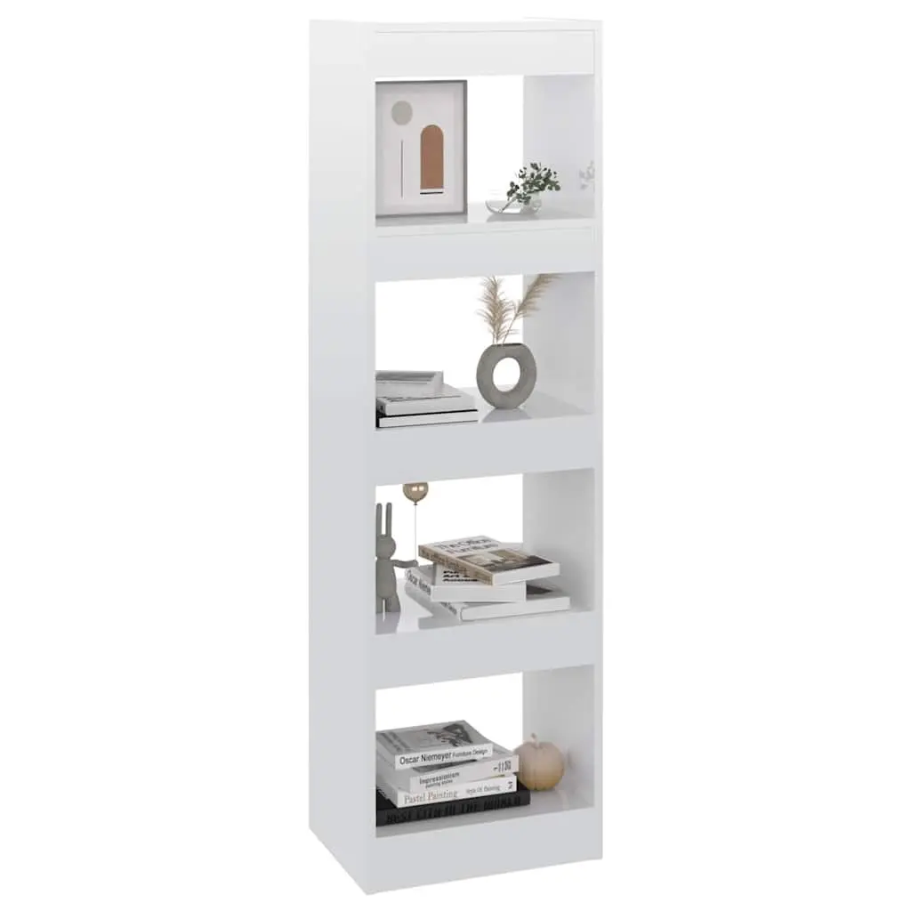 Book Cabinet Room Divider White Gloss Storage Bookshelf Display Organiser