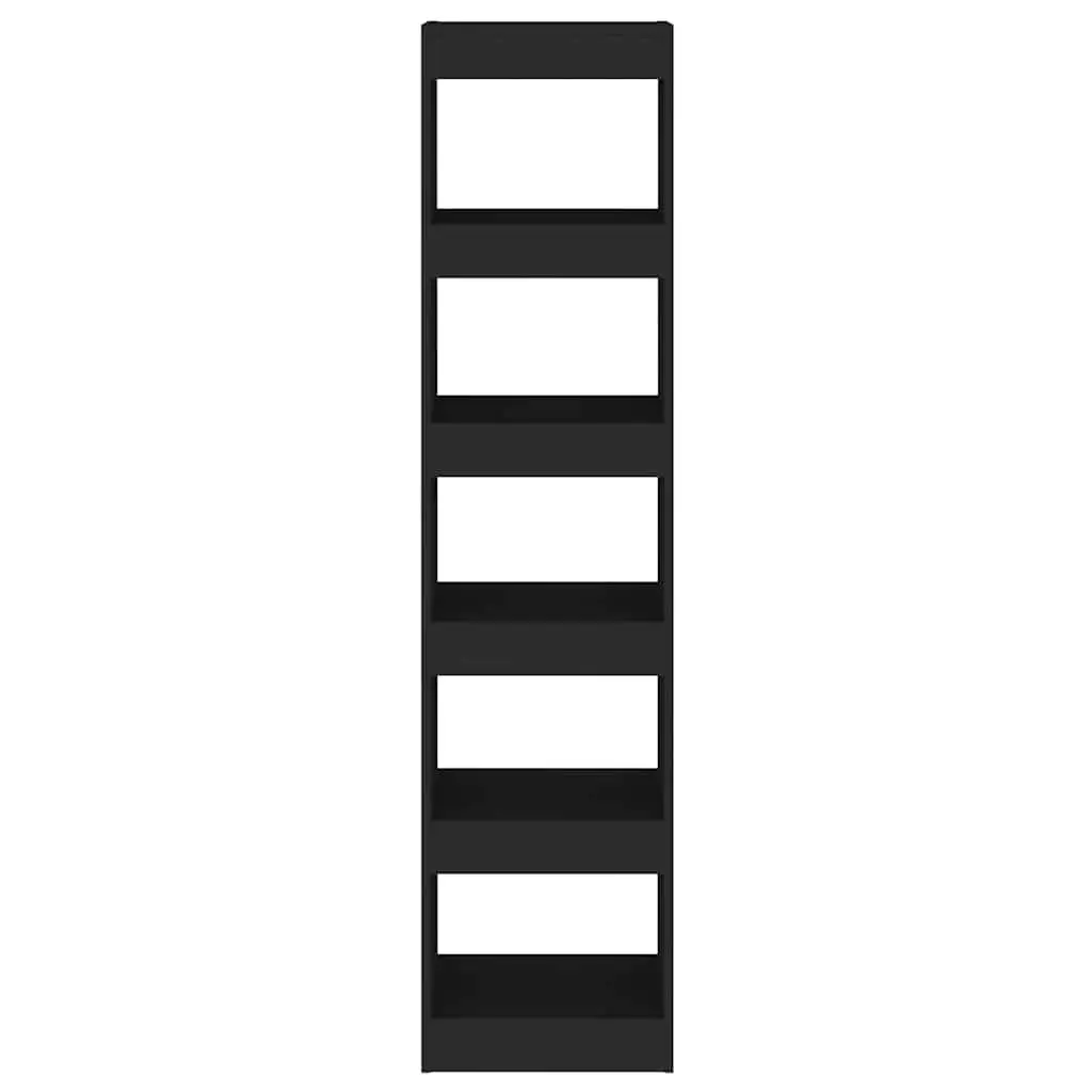 Book Cabinet Room Divider Black Bookshelf Storage Organiser Hallway Living Space