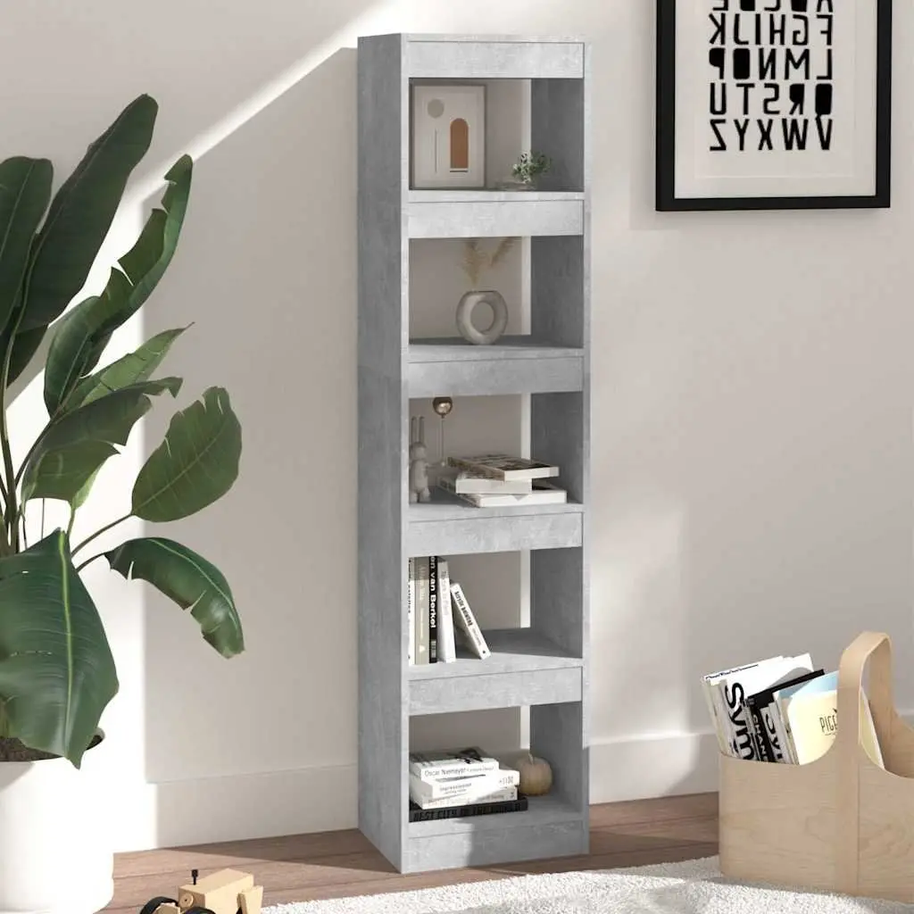 Grey Book Cabinet Room Divider