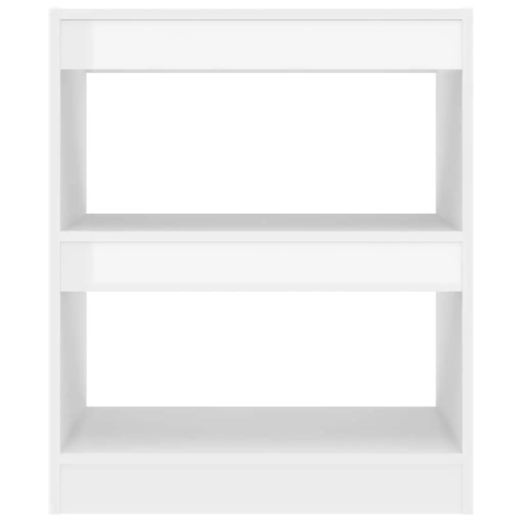 Book Cabinet Room Divider Shelf White High Gloss Bookcase Storage Organizer