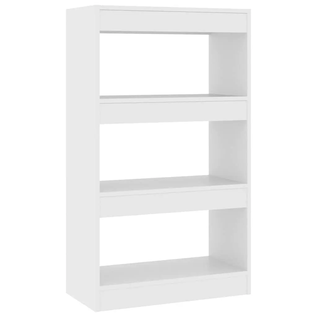 White Wooden Shelving Unit Room Divider Book Cabinet Storage Organiser Hallway 60x30x103cm