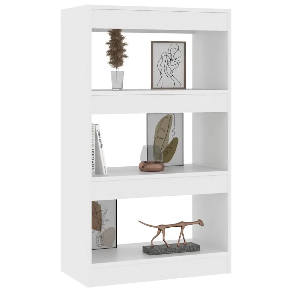 White Wooden Shelving Unit Room Divider Book Cabinet Storage Organiser Hallway 60x30x103cm