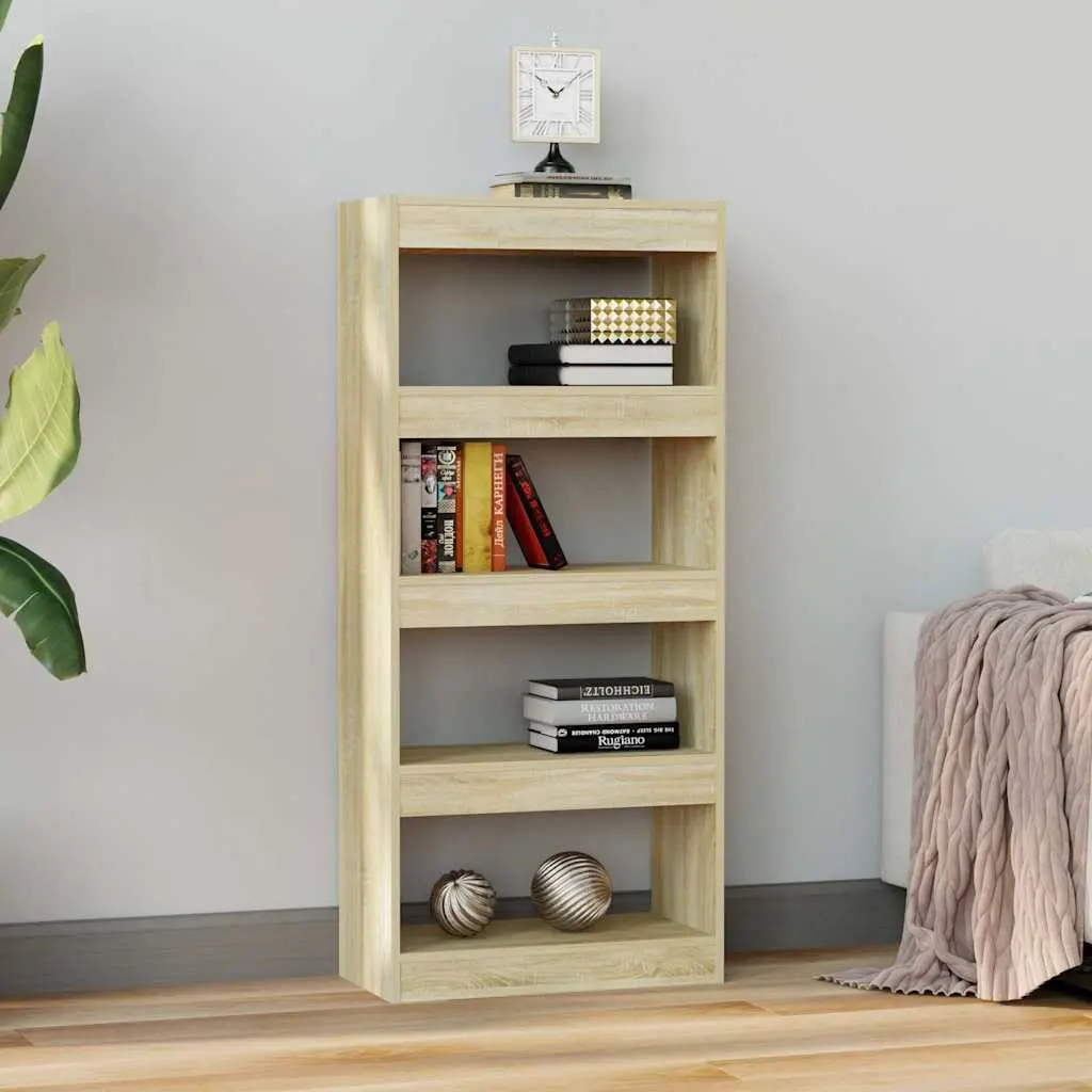 Brown Wooden Room Divider and Storage