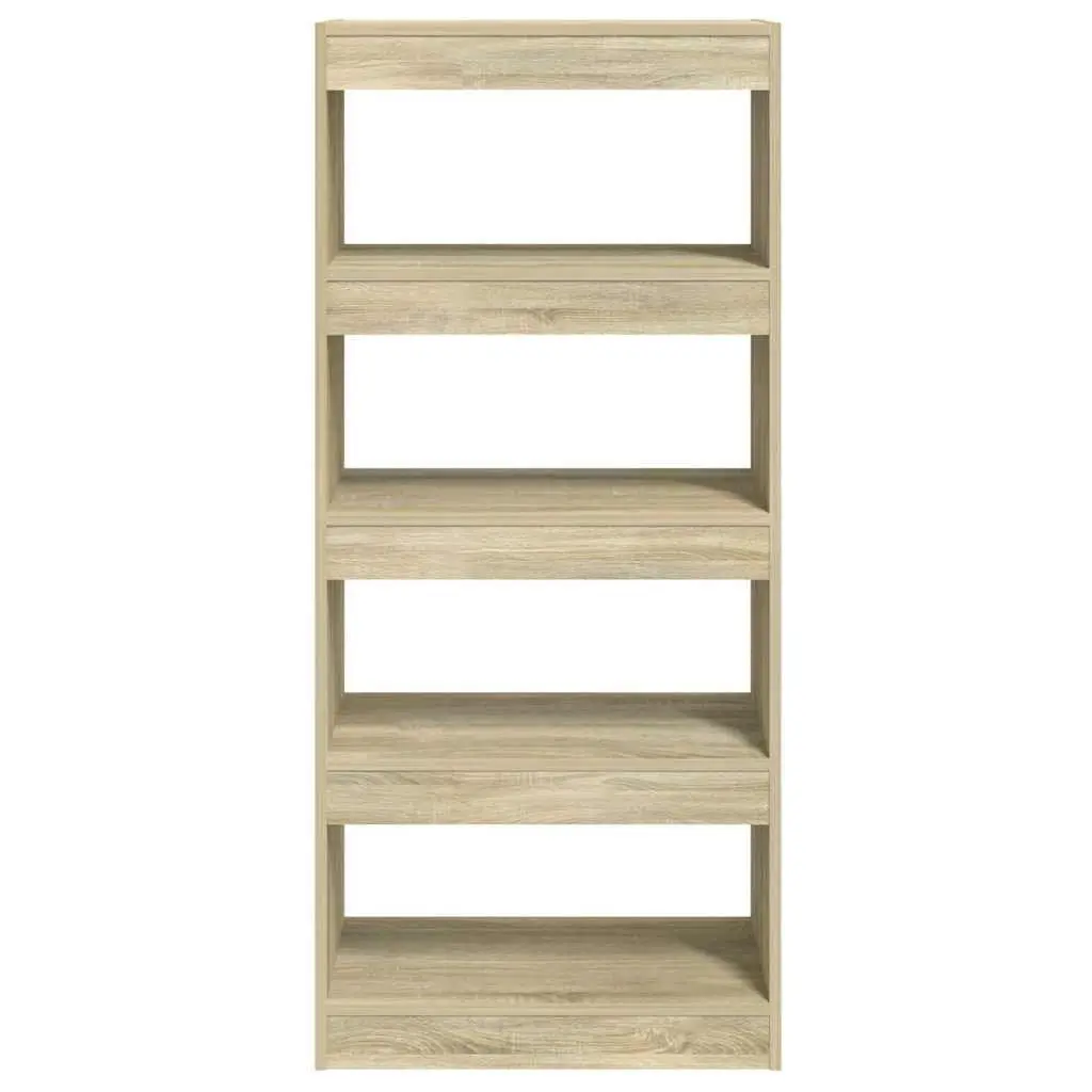 Brown Wooden Room Divider and Storage