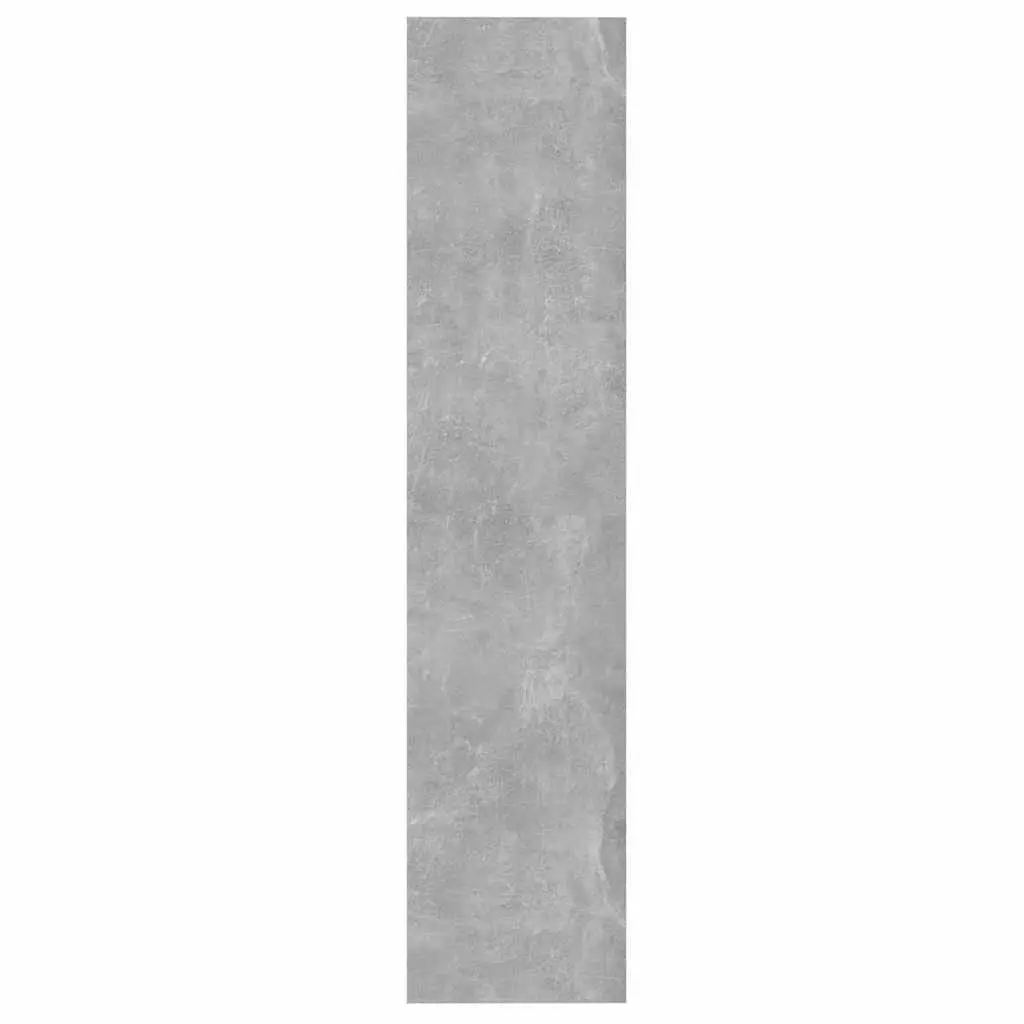 Grey Engineered Wood Bookcase Storage Shelf Room Divider for Organizing Books and Décor 60W x 30D x 135H cm