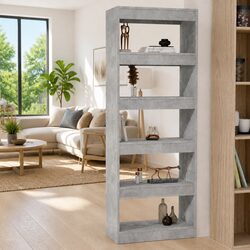 Book Cabinet Dimensions: 60x30x166cm - Engineered Wood
