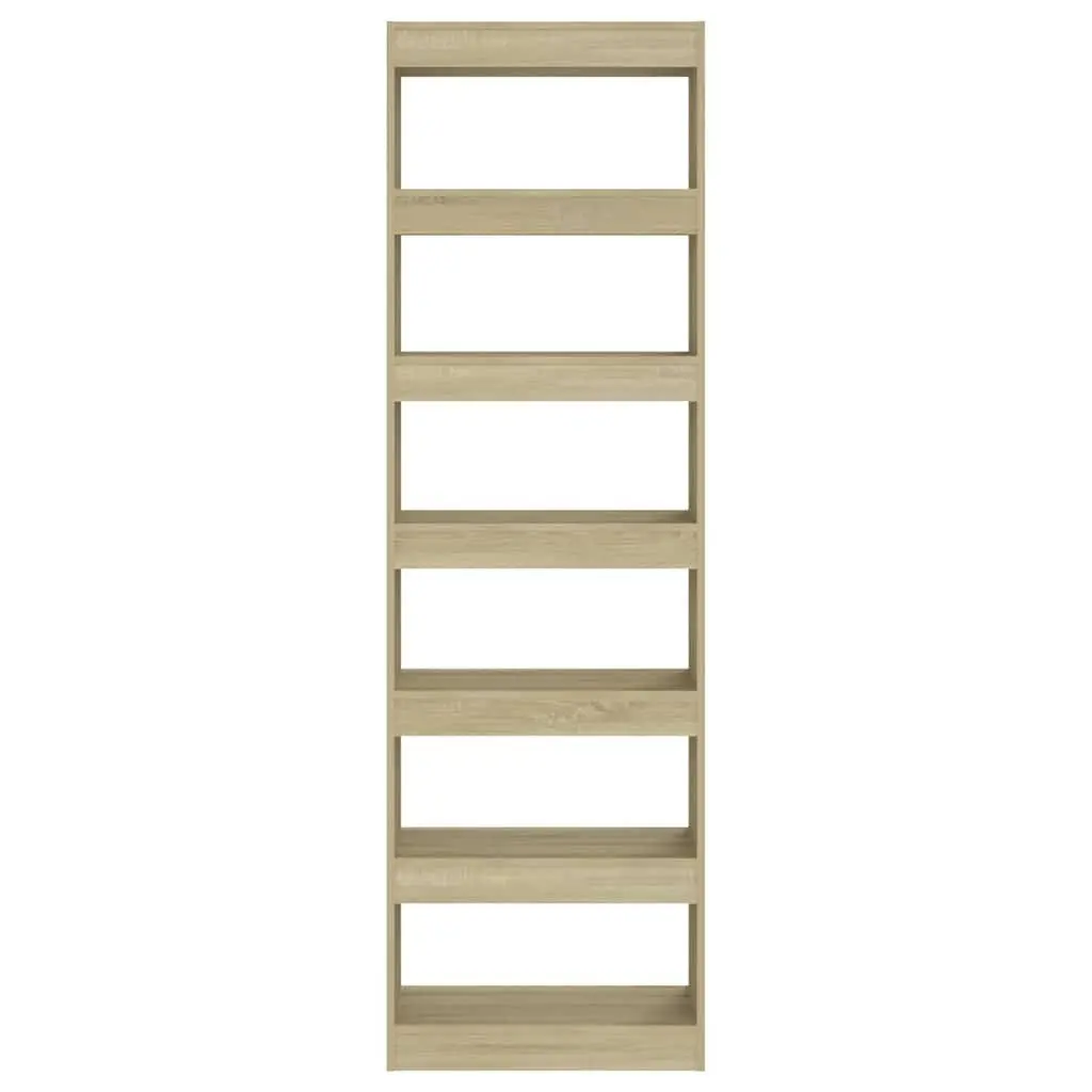 Book Cabinet Room Divider Tall Wooden Shelving Unit Brown Storage Bookcase