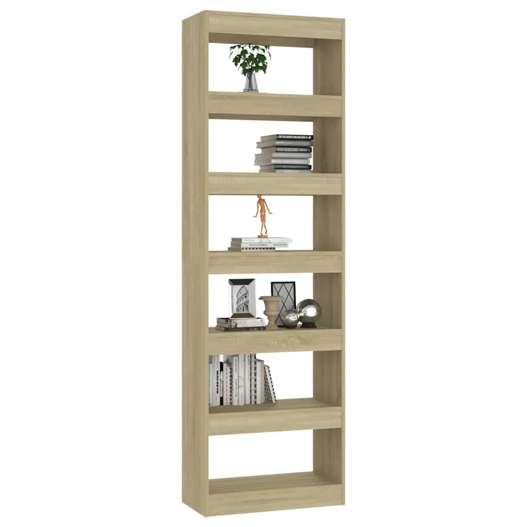 Book Cabinet Room Divider Tall Wooden Shelving Unit Brown Storage Bookcase