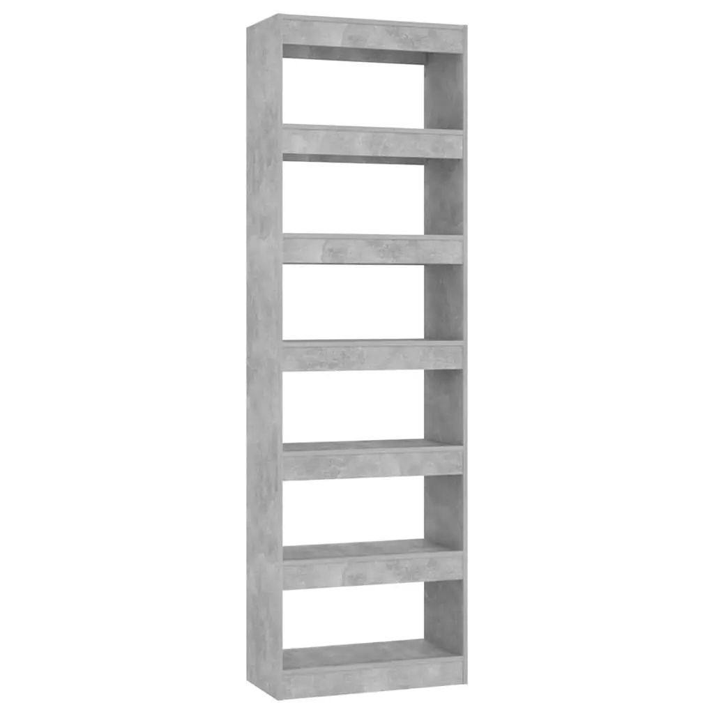 Book Cabinet Room Divider Shelving Unit Storage Grey 60x30x198cm Bookcase