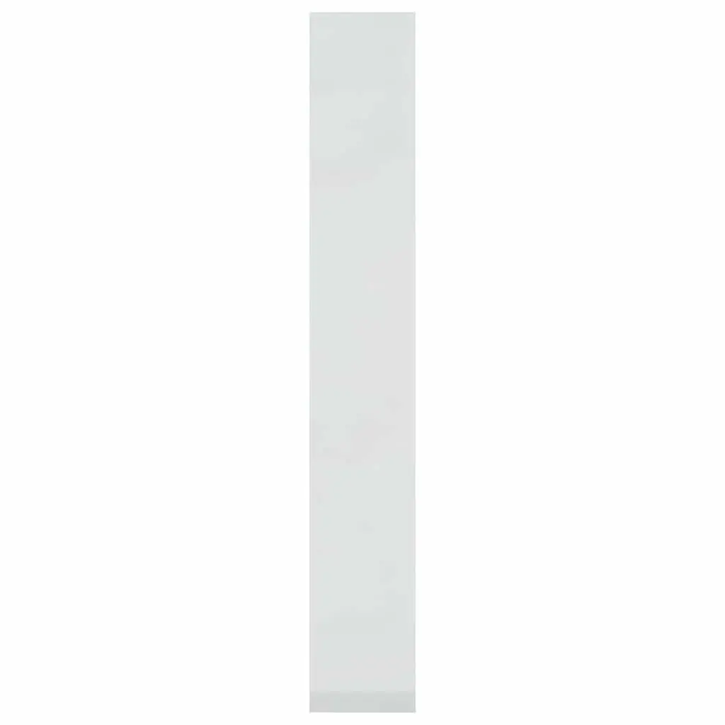 Book Cabinet Room Divider High Gloss White Tall Storage Bookshelf 60W x 30D x 198H cm