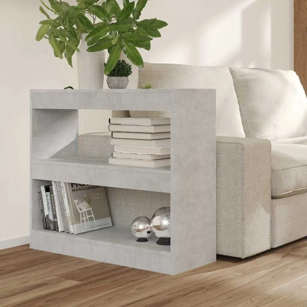 Grey Book Cabinet Storage Shelf Room Divider 80x30x72 cm Engineered Wood