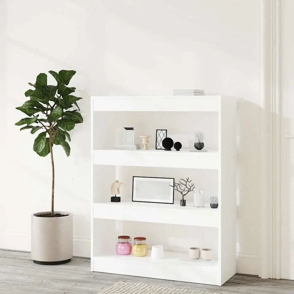 Book Cabinet Room Divider White Engineered Wood Bookshelf Storage Organiser