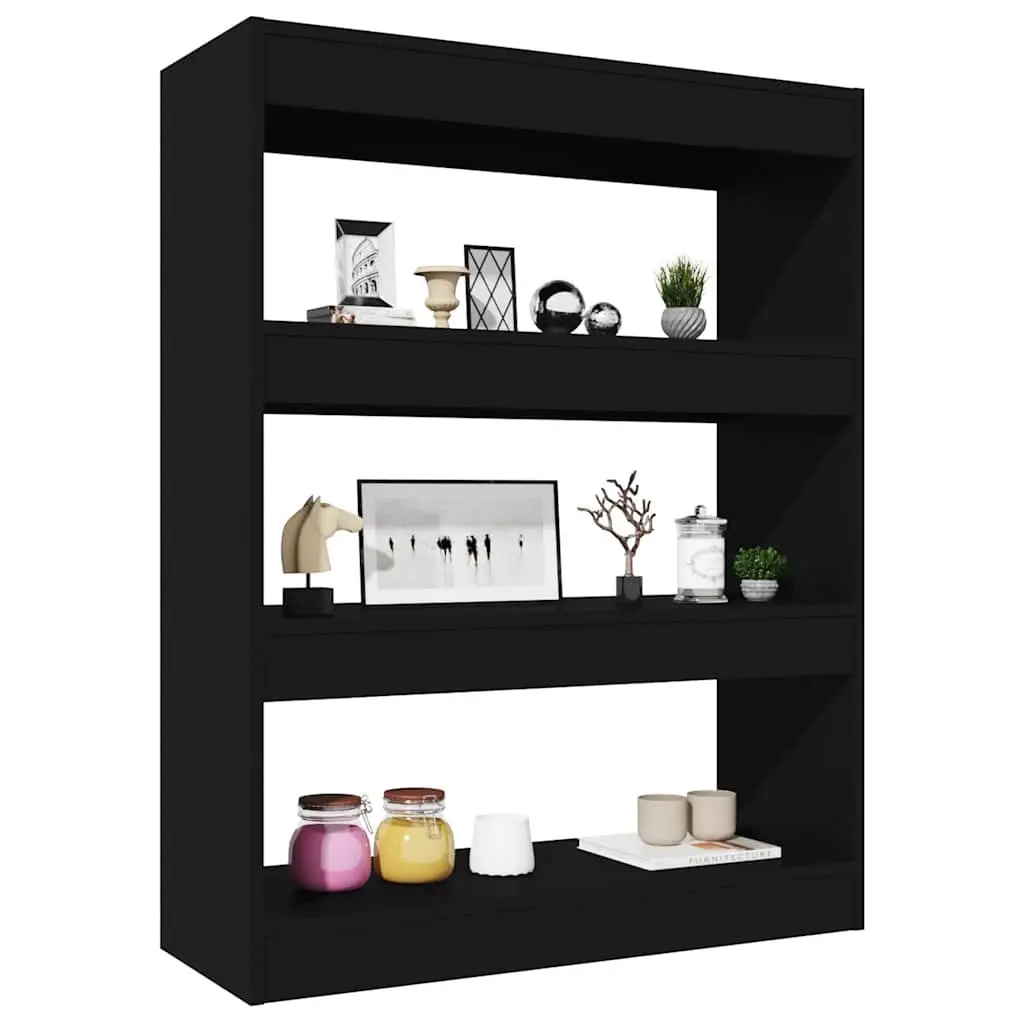 Black Book Cabinet Room Divider Shelving Unit Storage Bookcase Standing Shelf