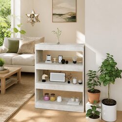 Engineered Wood Room Divider Bookcase with Ample Storage