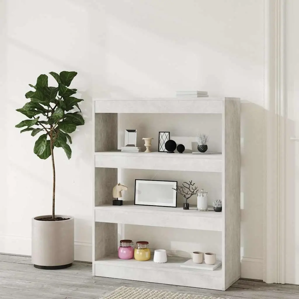 Engineered Wood Room Divider Bookcase with Ample Storage