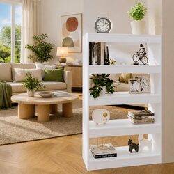 Book Cabinet White Room Divider Specifications 80x30x135cm