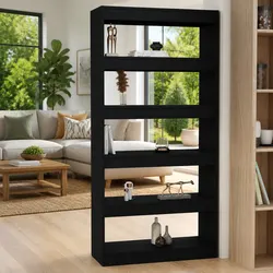Dimensions and Features of Black Storage Shelf Bookcase