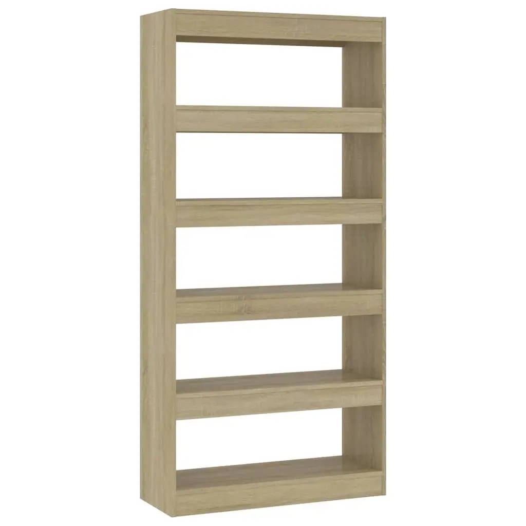 Book Cabinet Room Divider Shelf Storage Organiser 80x30x166cm Brown Engineered