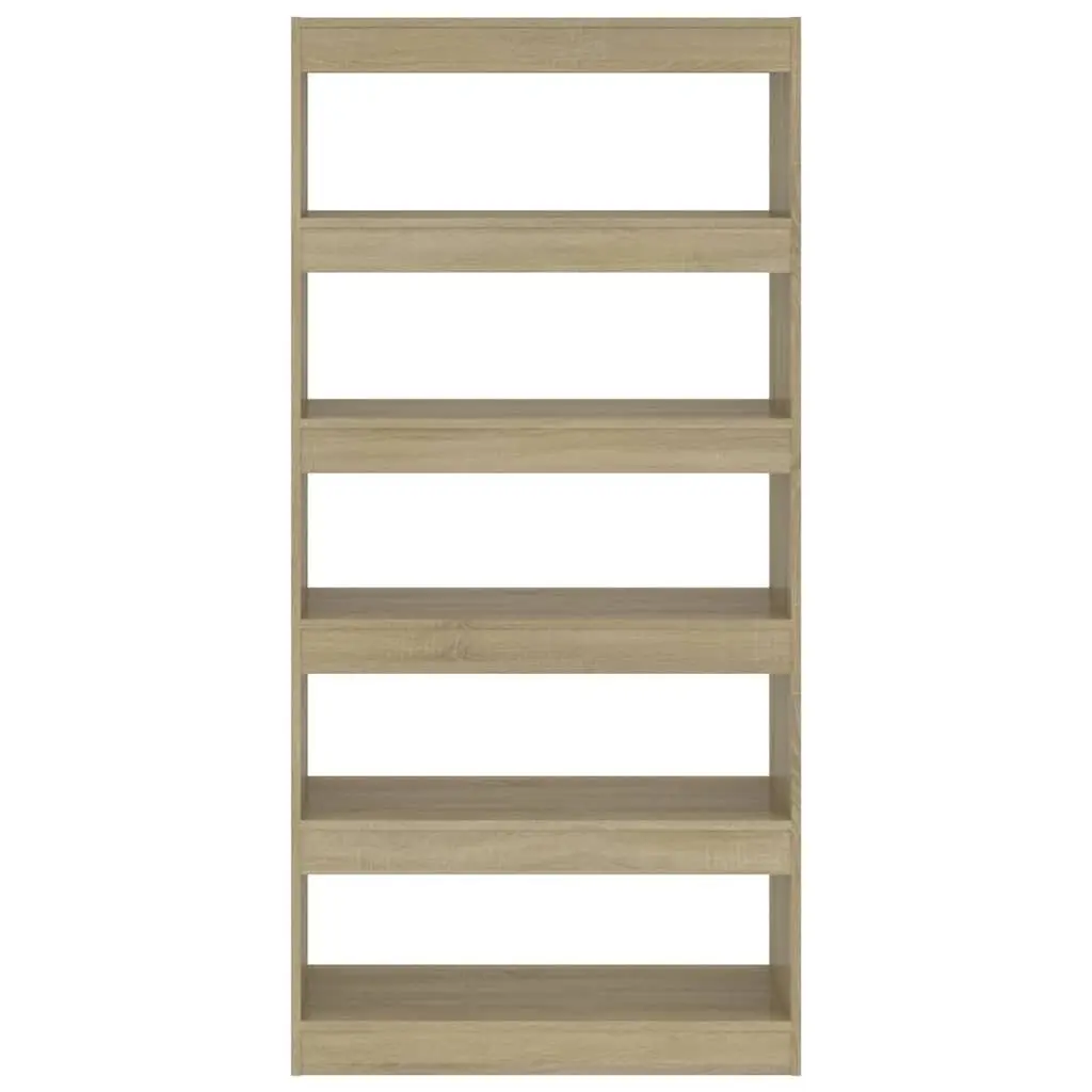 Book Cabinet Room Divider Shelf Storage Organiser 80x30x166cm Brown Engineered