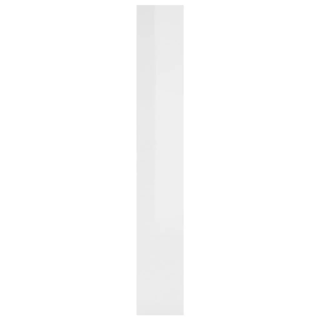 Tall Bookshelf High Gloss White Room Divider 80x30x198 cm Engineered Wood Storage Unit