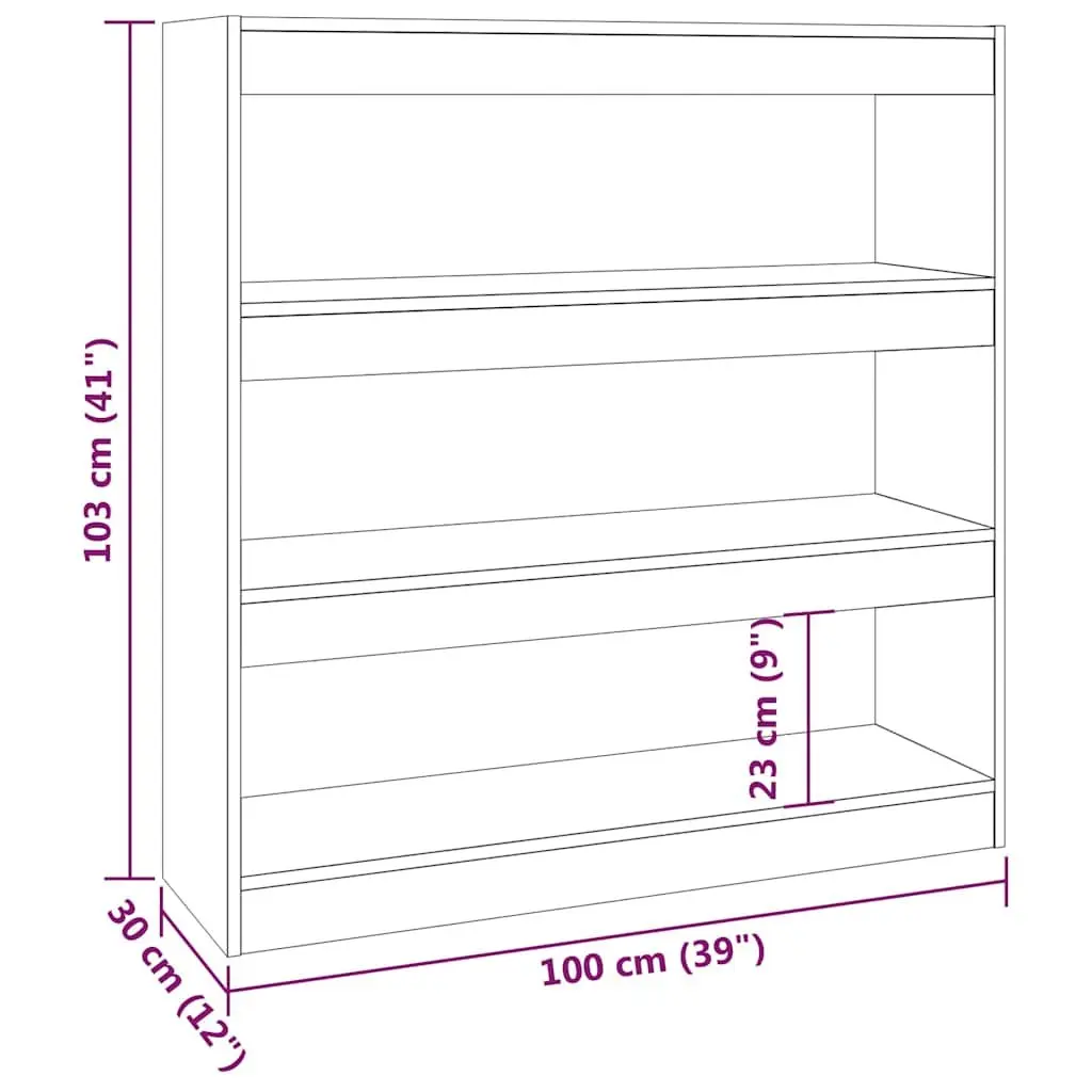 Book Cabinet Room Divider Grey Storage Shelf Organiser Living Space Hallway