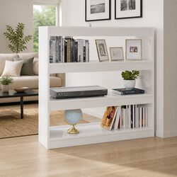 White Book Cabinet with Dimensions 100x30x103cm