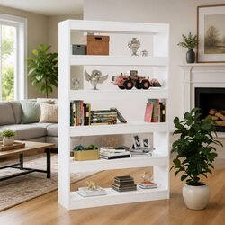 Dimensions: 100 x 30 x 166 cm High Gloss White Book Shelf