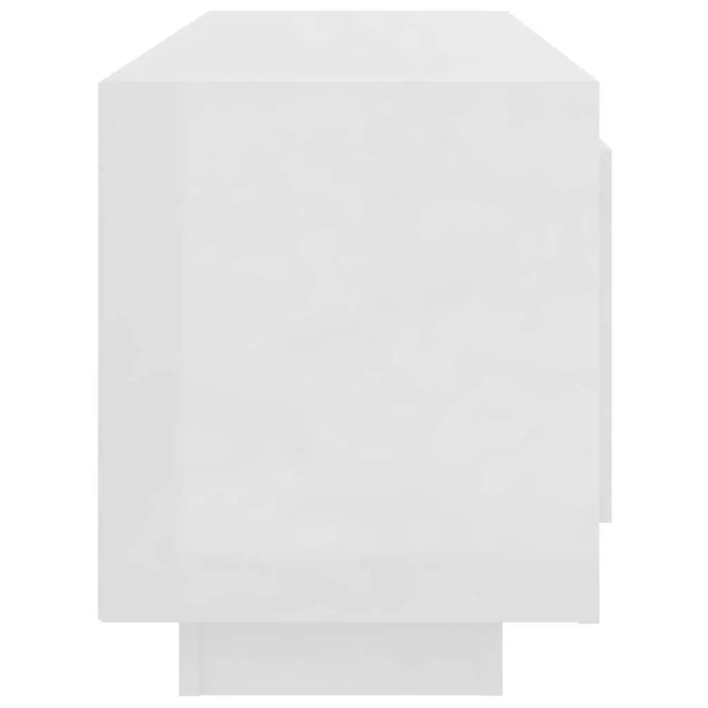 TV Cabinet White High Gloss Modern Storage Unit for Media 102L x 35W x 45H cm