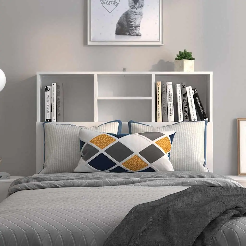 White 100cm Headboard Cabinet