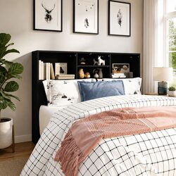Specifications of the 120cm Black Headboard Cabinet