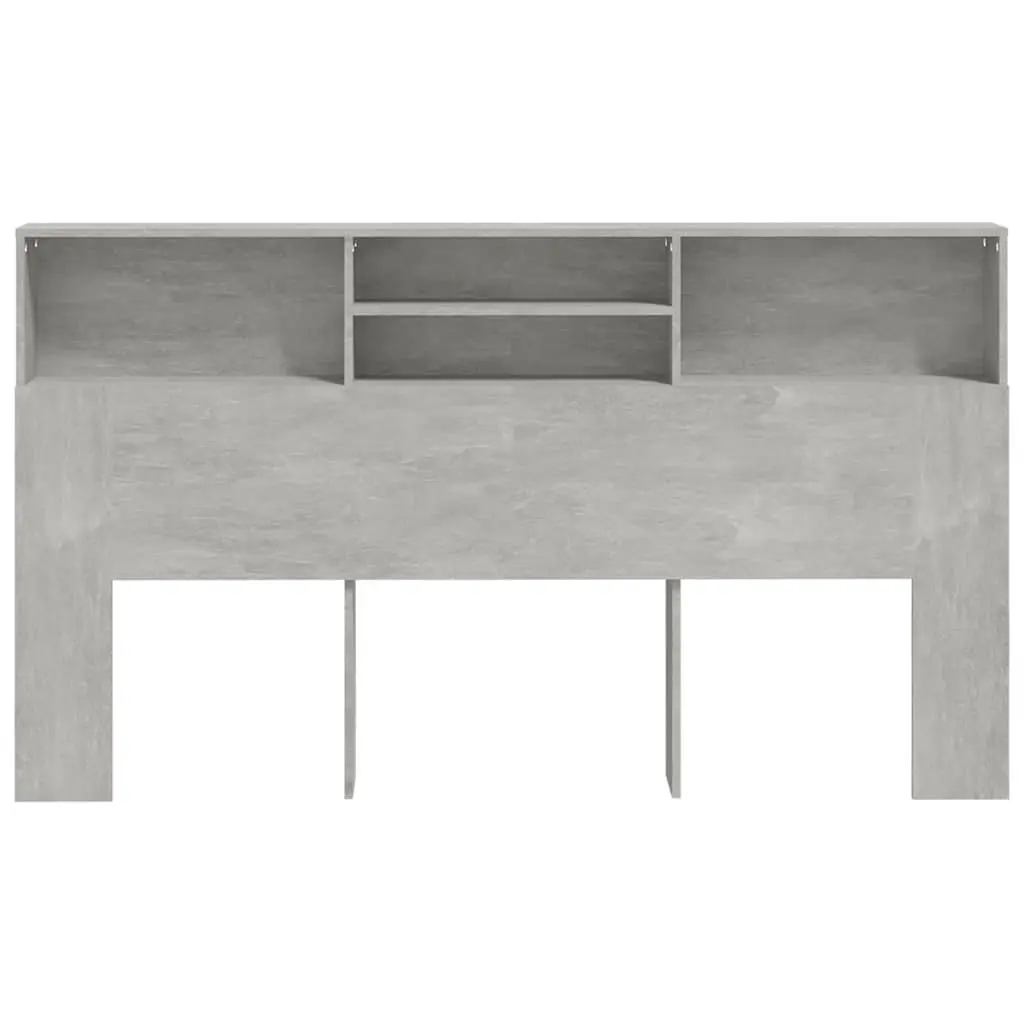 Grey Wall-Mounted Headboard Cabinet