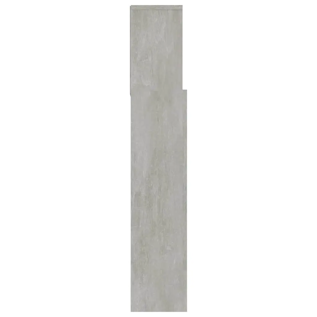 Grey Wall-Mounted Headboard Cabinet
