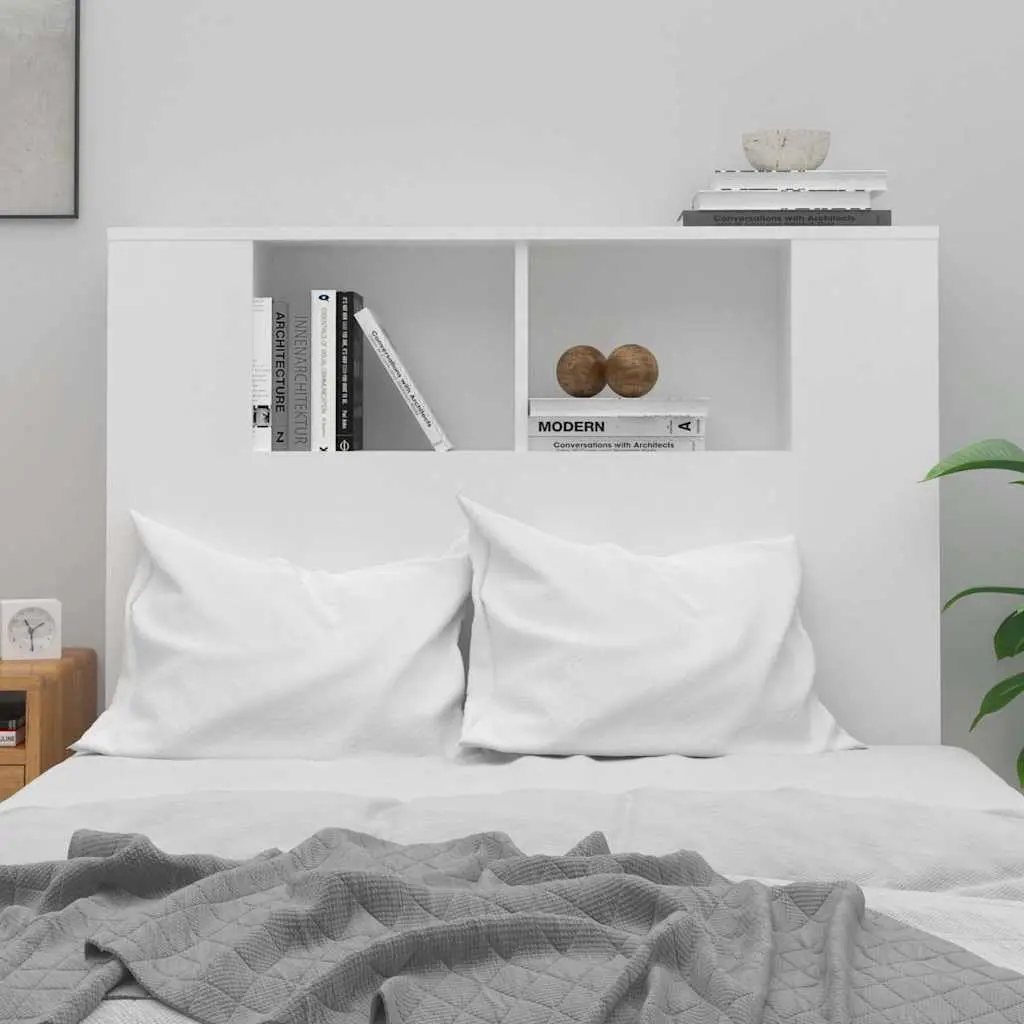 Headboard Cabinet for Bedroom Wall-Mounted White 100 x 18.5 x 102.5 cm