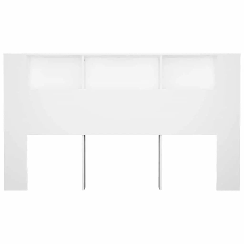 Headboard Cabinet White 180cm Bedroom Storage Wall-Mounted