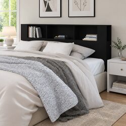 Specifications of Black 200cm Wall-Mount Headboard Cabinet