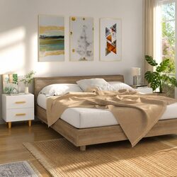 Specifications for White Scandinavian Nightstand with Drawers
