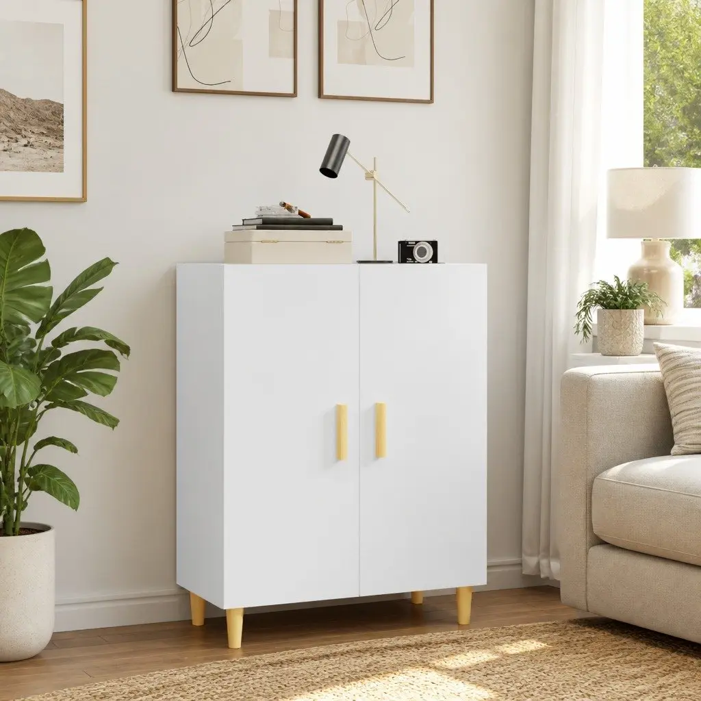 White Sideboard Cabinet Storage Buffet Furniture 70x34x90cm
