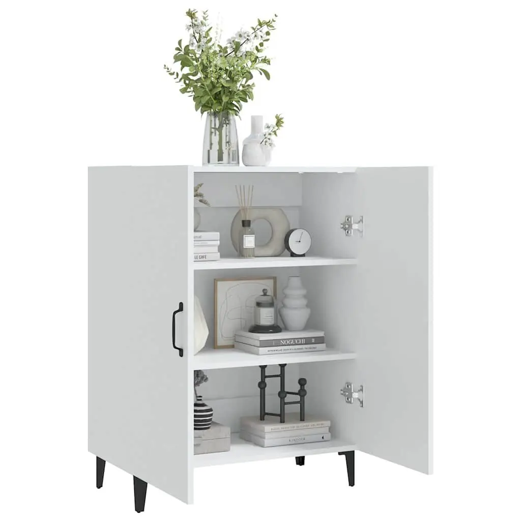Sideboard White 70x34x90 cm Storage Cabinet with 2 Doors Engineered Wood