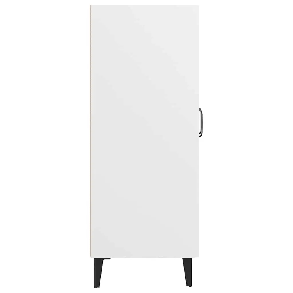 White Sideboard Cabinet for Living Room 69.5 x 34 x 90 cm with Glass Doors Storage Buffet Engineered Wood
