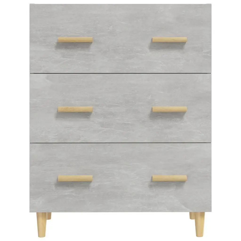 Grey Sideboard Storage Cabinet 70x34x90 cm, 3 Drawers