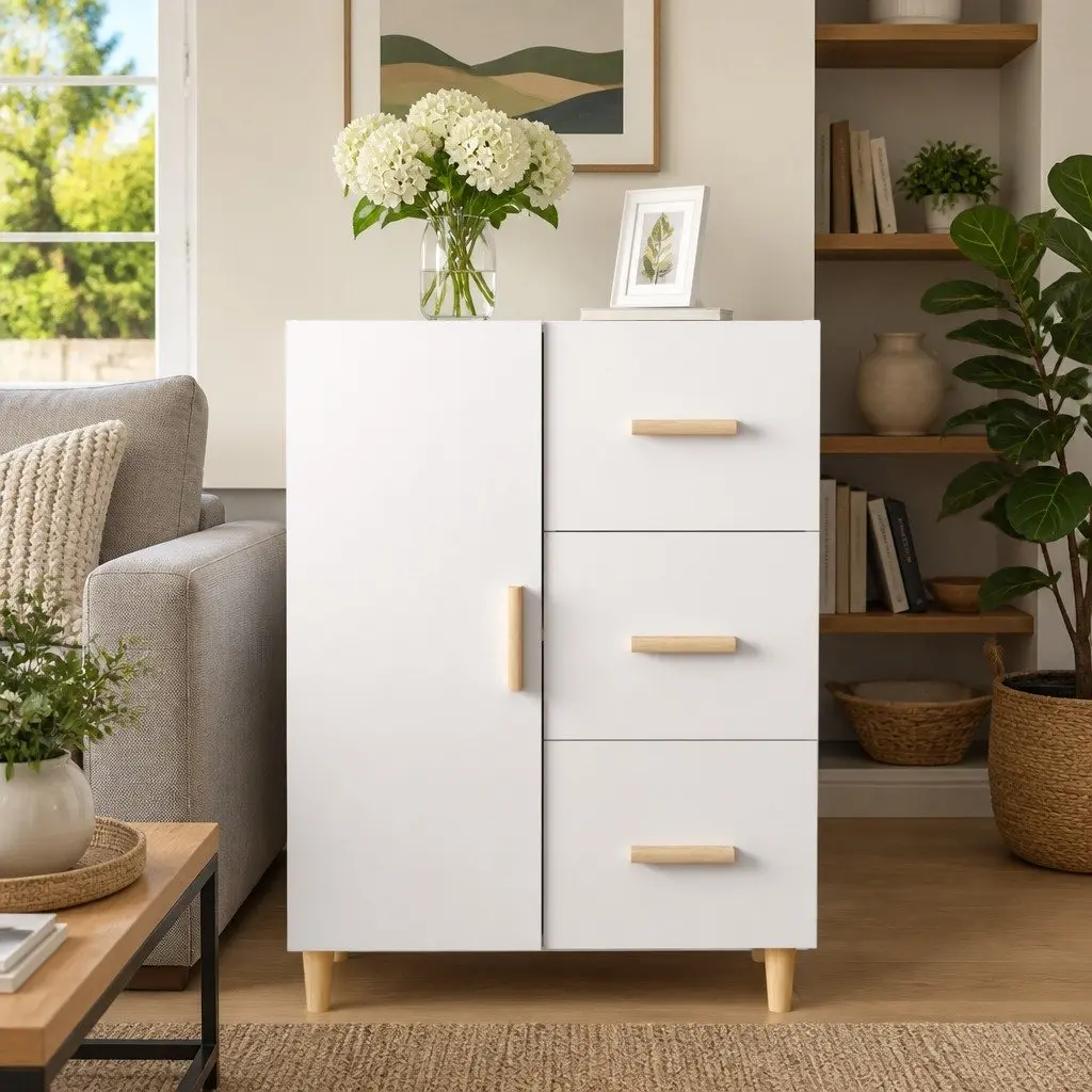 High Gloss White Sideboard